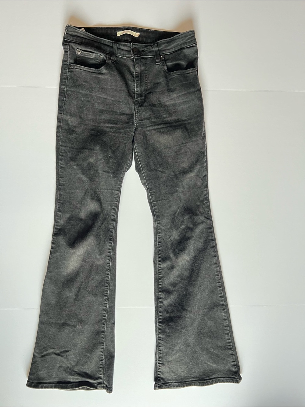 Women's Black Flare Jeans with Subtle Fade Levi’s
